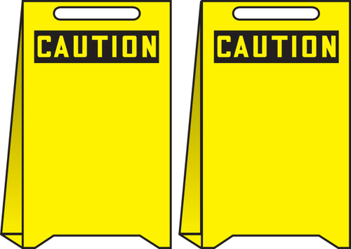 Reversible Fold Up Sign- Caution / Caution