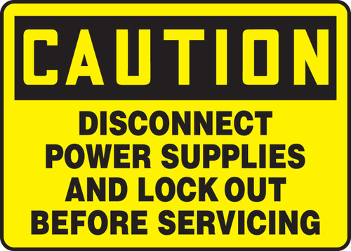 Caution - Disconnect Power Supplies And Lock Out Before Servicing