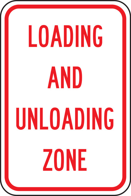 Loading And Unloading Zone (red/white)