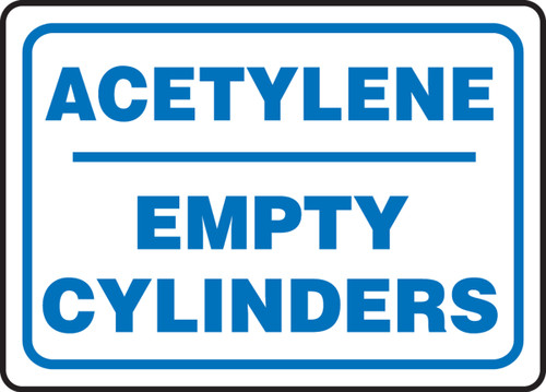 Acetylene Empty Cylinders - Adhesive Vinyl - 10'' X 14''