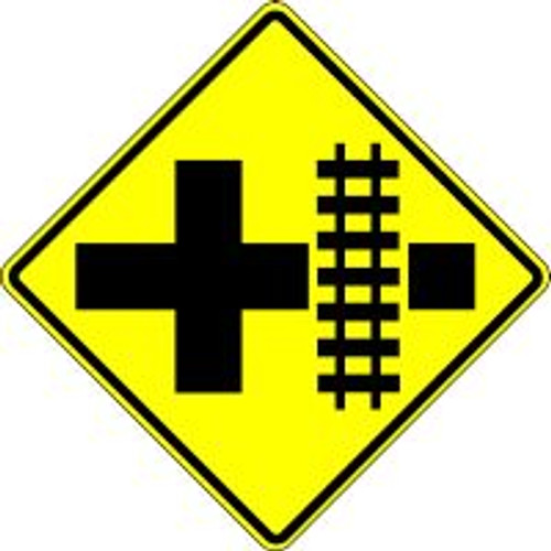 Crossroad Parallel Railroad Crossing- 30" X 30"- Engineer Reflective