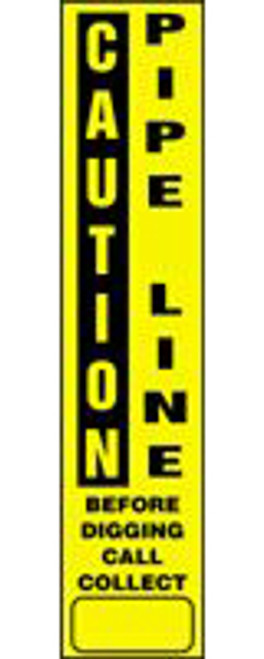 Caution Pipe Line Utility Line Marking Label