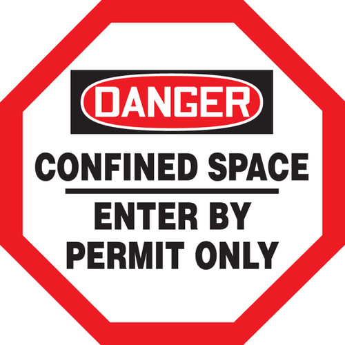 Danger - Confined Space Enter By Permit Only 2