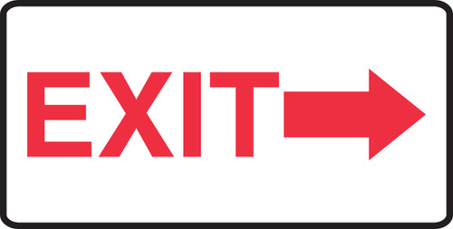 Exit (Arrow Right) - Dura-Plastic - 7'' X 14''