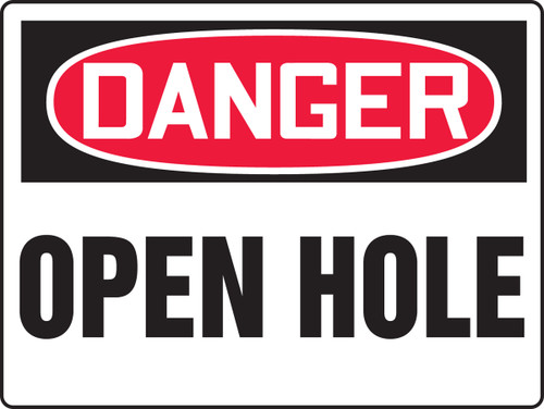 danger open hole sign MCSP180XV