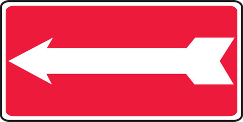 MADM978VA Arrow Sign Red White