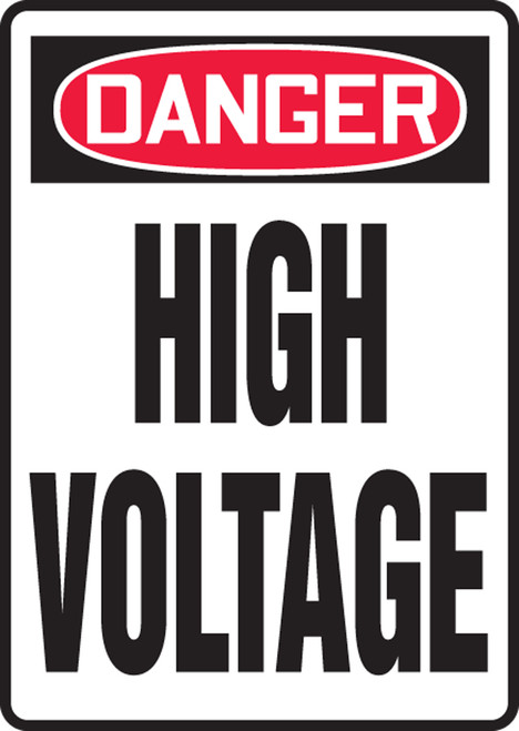 Danger - High Voltage - Aluma-Lite - 14'' X 10''