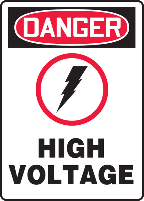Danger - High Voltage (W/Graphic) - .040 Aluminum - 10'' X 7''