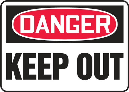Danger - Keep Out - Adhesive Vinyl - 10'' X 14''