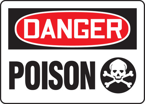 Danger - Poison (W/Graphic) - Plastic - 7'' X 10''
