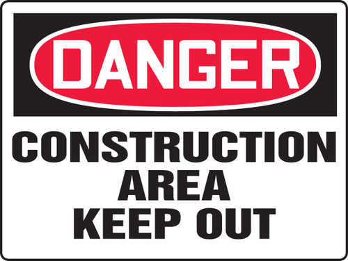 Danger - Construction Area Keep Out - Plastic - 18'' X 24''
