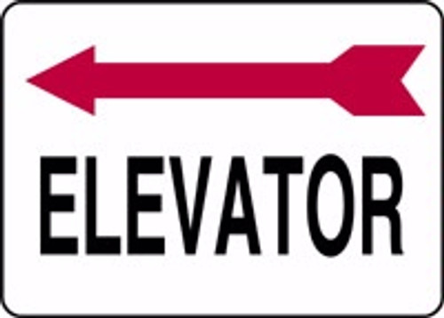 Elevator Sign- Arrow Left