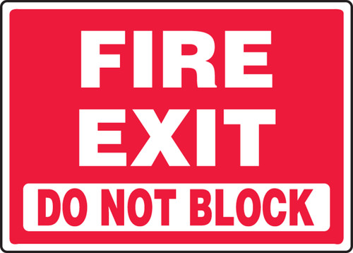 Feuerausgang Schild „Do Not Block“ – Metall, 25,4 X 17,8 Cm, Wetterfest & Lichtbeständig – Für Sicherheit In Büros, Schulen, öffentlichen Gebäuden