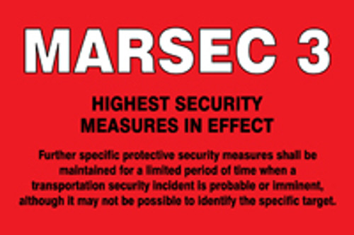 MARSEC3 Sign, MASE543AS