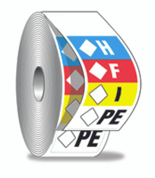 Hmcis Chemical Identifier Label- 1.5" X 3 7/8" 500 Roll- Pressure Sensitive Paper