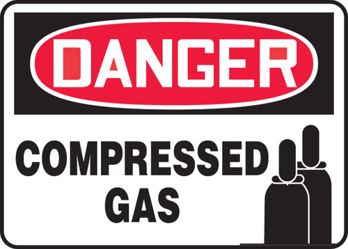 Danger Compressed Gas Sign