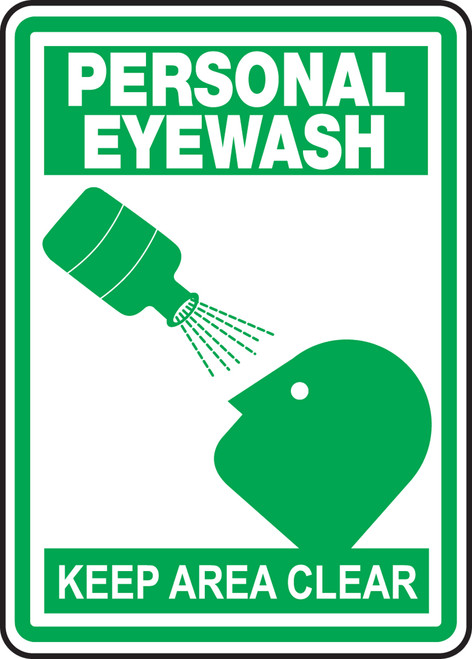 MFSD520VP Personal Eyewash Keep Area Clear Sign