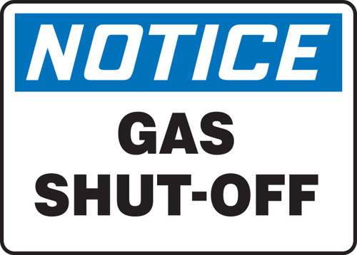 Notice - Gas Shut Off