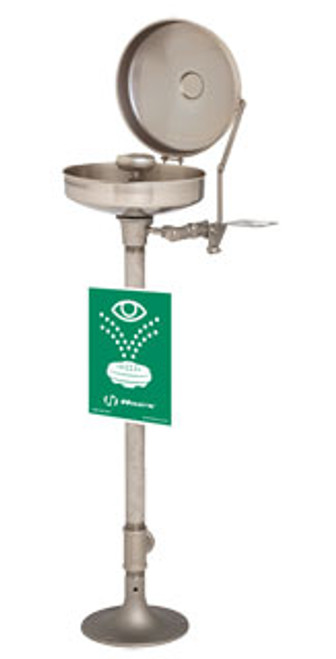 Emergency Eyewash Stainless Steel Pedestal Mount Haws 7777