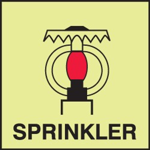 Space Protected By Sprinkler IMO Sign