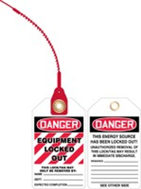 Danger Equipment Locked Out Loop Safety Tag