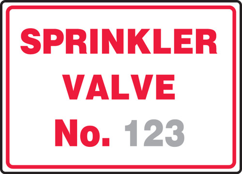 Sprinkler Valve No. ___