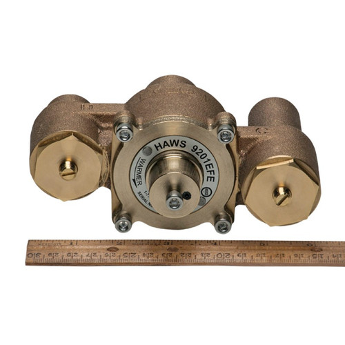 Haws 9201EFE Thermostatic Mixing Valve flows rate 112 GPM