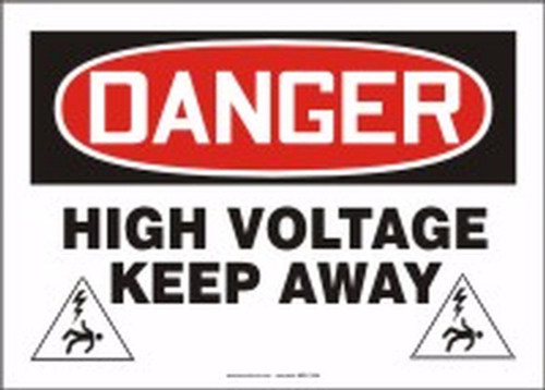 danger high voltage keep away sign MELC100XP