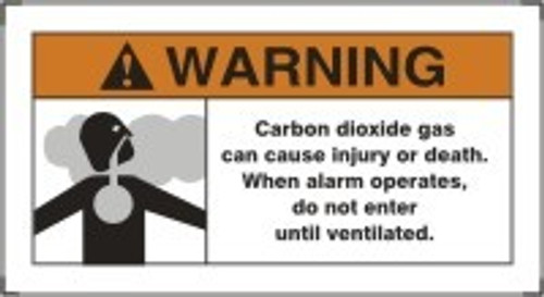 Warning - Carbon Dioxide Gas Can Cause Injury Or Death When A Arm Operates
