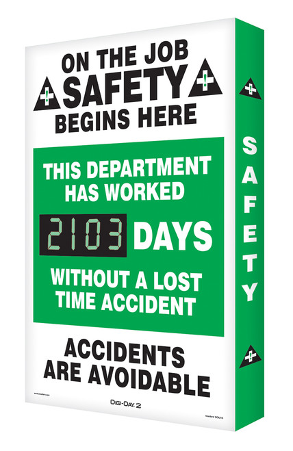 Digi Day 2 Electronic Safety Scoreboard- On The Job Safety Begins SCG103