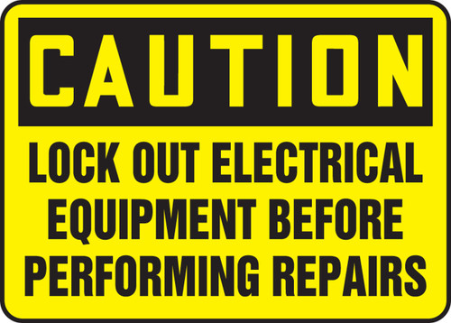 Lock Out Electrical Equipment Before Performing Repairs
