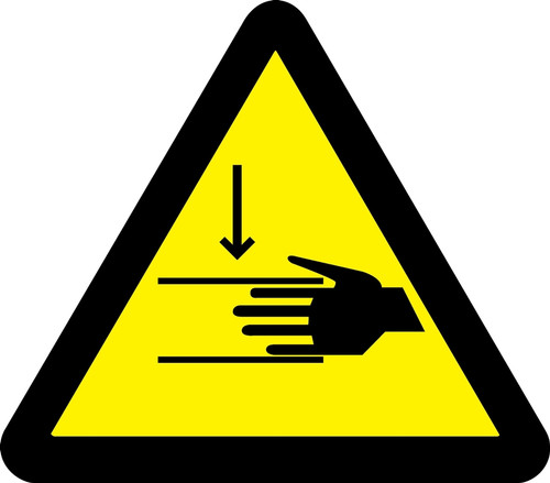 ISO Safety Sign- Electric Voltage Hazard Sign- Plastic - 6''