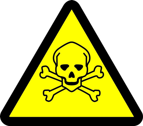 MISO334 ISO Warning Safety Sign Toxic Hazard Sign