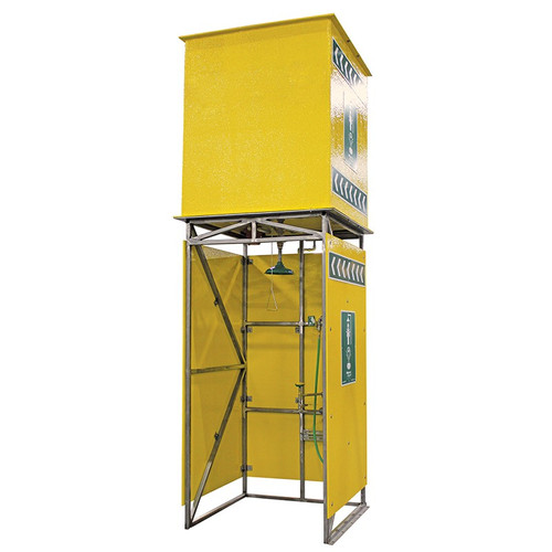 Indoor Gravity Fed Shower for locations without water source