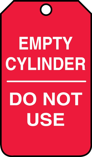 Empty Cylinder- Do Not Use - 5 3/4" x 3 1/4" - PF Cardstock - 25/PK - Safety Tag