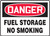 Danger - Fuel Storage No Smoking - Adhesive Vinyl - 7'' X 10''