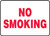 No Smoking (Rd/Wh) - Aluminum - 10" X 14"