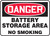 Danger - Battery Storage Area No Smoking - Accu-Shield - 7'' X 10''