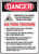 Danger - Danger Combustible Gas Hazard Follow Procedure To Prevent Explosion ... W/Graphic - .040 Aluminum - 14'' X 10''