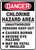 Danger - Chlorine Hazard Area Unauthorized Persons Keep Out Causes Burn Severe Eye Hazard May Be Fatal If Inhaled - Aluma-Lite - 14'' X 10''