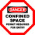 Danger - Confined Space Permit Required For Entry - Dura-Plastic - 12'' X 12''