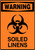 Warning - Soiled Linens (W/Graphic) - Aluma-Lite - 10'' X 7''