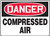 Danger - Compressed Air - .040 Aluminum - 14'' X 20''