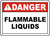 Danger - Flammable Liquids - Re-Plastic - 10'' X 14''