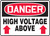 Danger - High Voltage Above (Arrow) - Accu-Shield - 10'' X 14''