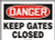 Danger - Keep Gates Closed - .040 Aluminum - 10'' X 14''