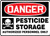 Danger - Pesticide Storage Authorized Personnel Only (W/Graphic) - Adhesive Vinyl - 7'' X 10''