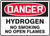 Danger - Hydrogen No Smoking No Open Flames