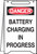 Danger Battery Charging In Progress