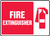 Fire Extinguisher (W-Graphic) - Adhesive Vinyl - 7'' X 10''